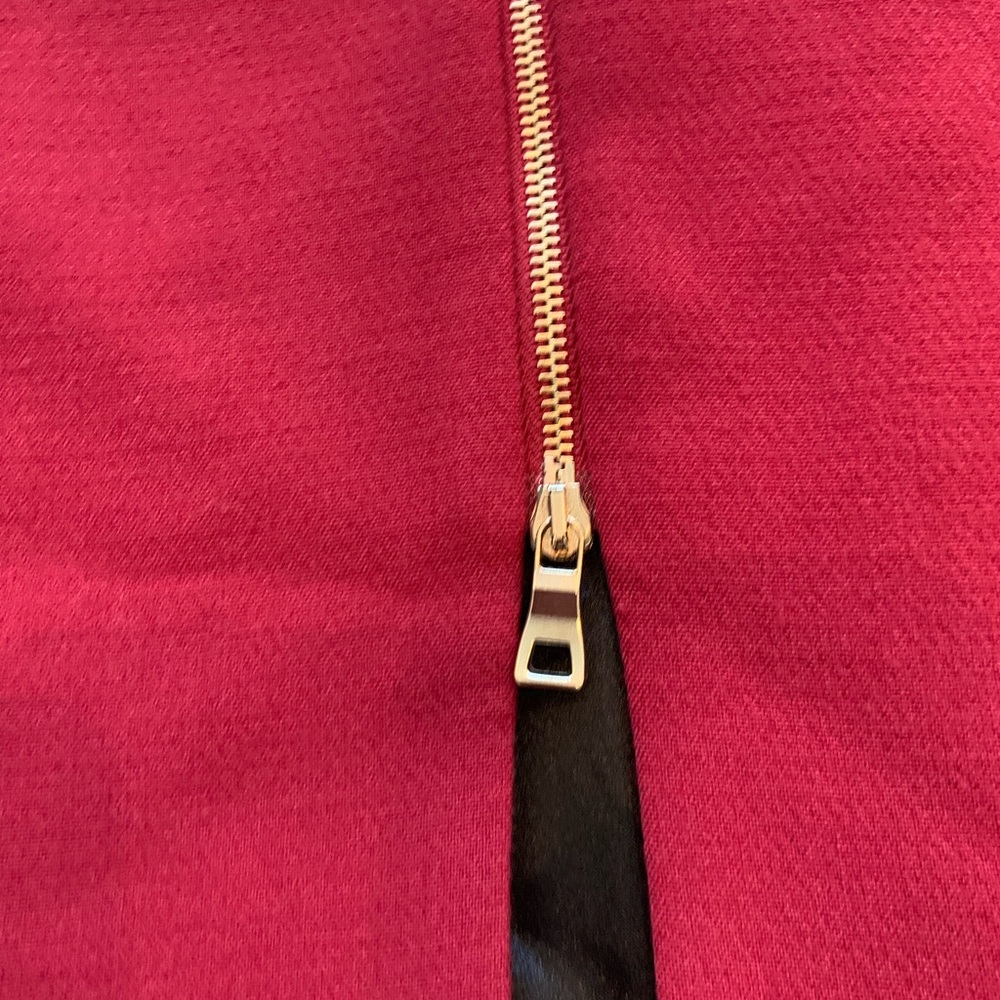 NWOT L’Agence Eva zip front mini dress in red - Picture 4 of 9